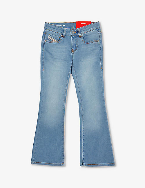 DIESEL: Straight-leg stretch cotton-blend jeans 6-16 years