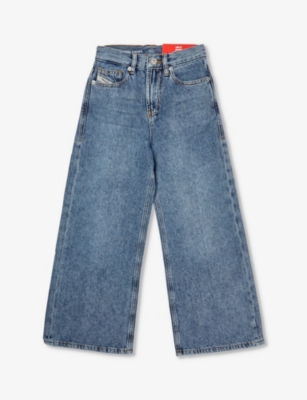 DIESEL: Baggy straight-leg cotton jeans 6-16 years