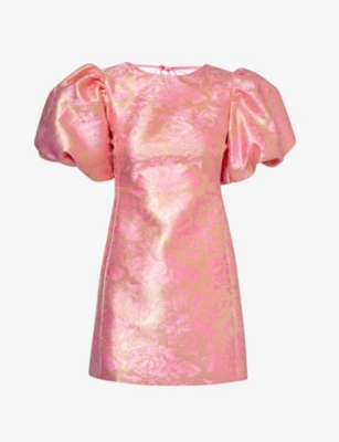 Shop Sister Jane Women's Pink Louise Open-back Woven Mini Dress