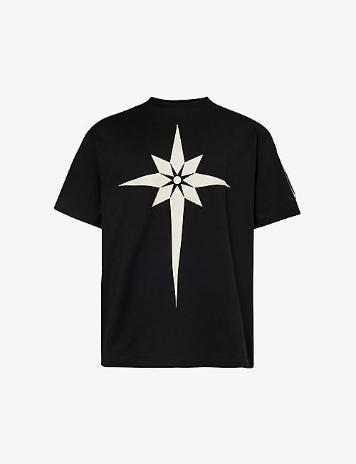 KUSIKOHC: Origami graphic-print cotton-jersey T-shirt