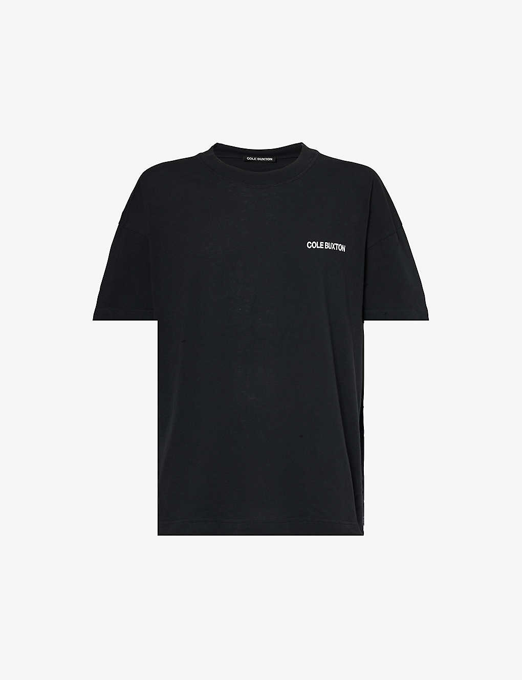 Shop Cole Buxton Mens Vintage Black Cb Sportswear Logo-print Cotton-jersey T-shirt