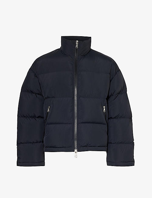 COLE BUXTON: Cropped boxy-fit shell-down puffer jacket