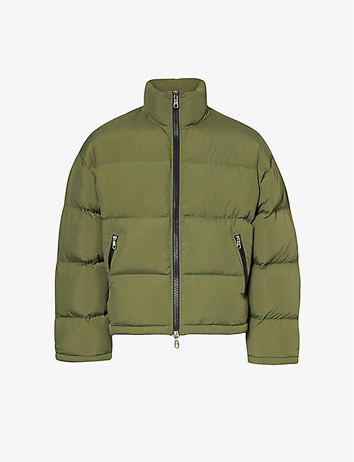 COLE BUXTON: Cropped boxy-fit shell-down puffer jacket