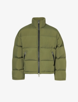 Cole Buxton Mens Winter Moss Cropped Boxy-fit Shell-down Puffer Jacket