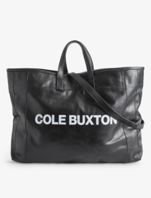 COLE BUXTON Brand print leather tote bag Selfridges