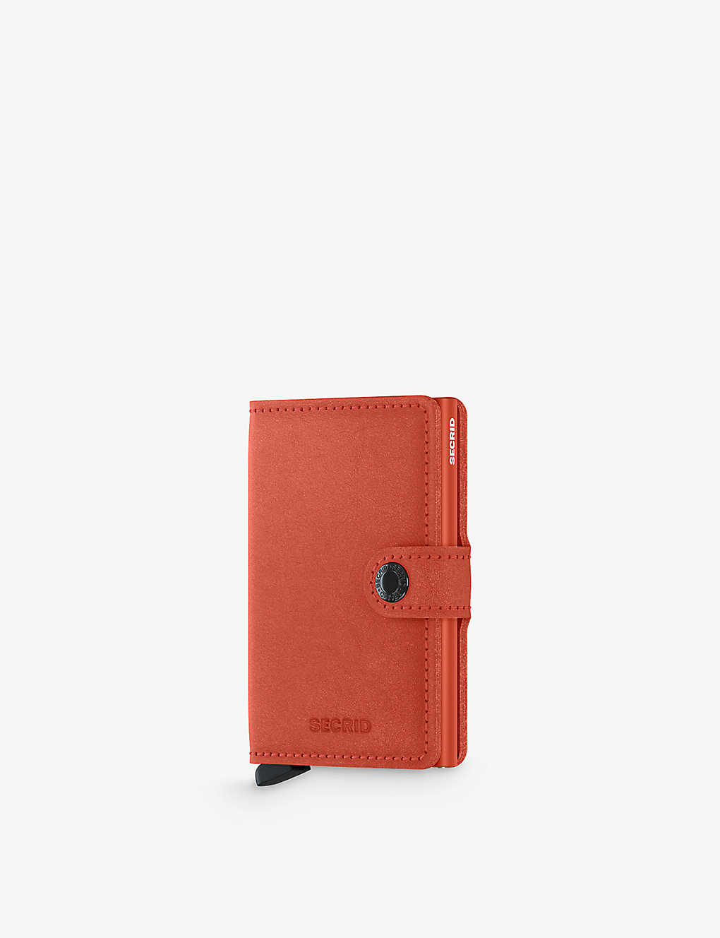 Secrid M-orange Original Miniwallet Logo-embossed Leather Wallet