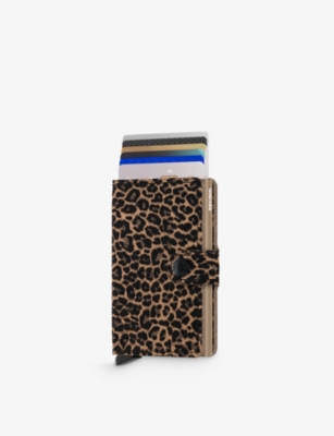 Secrid Mle-beige Animal-print Branded Leather Wallet