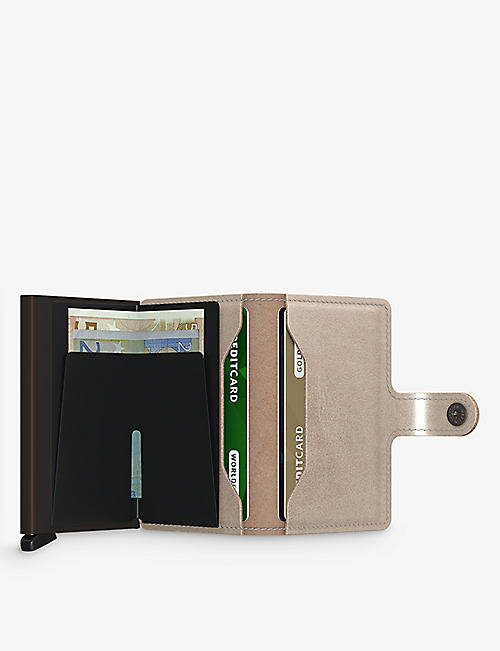 SECRID: Miniwallet metallic leather and aluminium wallet