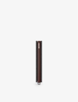 Secrid Sdu-dark Brown Premium Miniwallet Leather And Aluminium Wallet