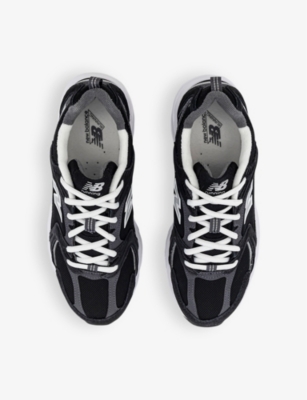 MR530 leather and mesh low-top trainers