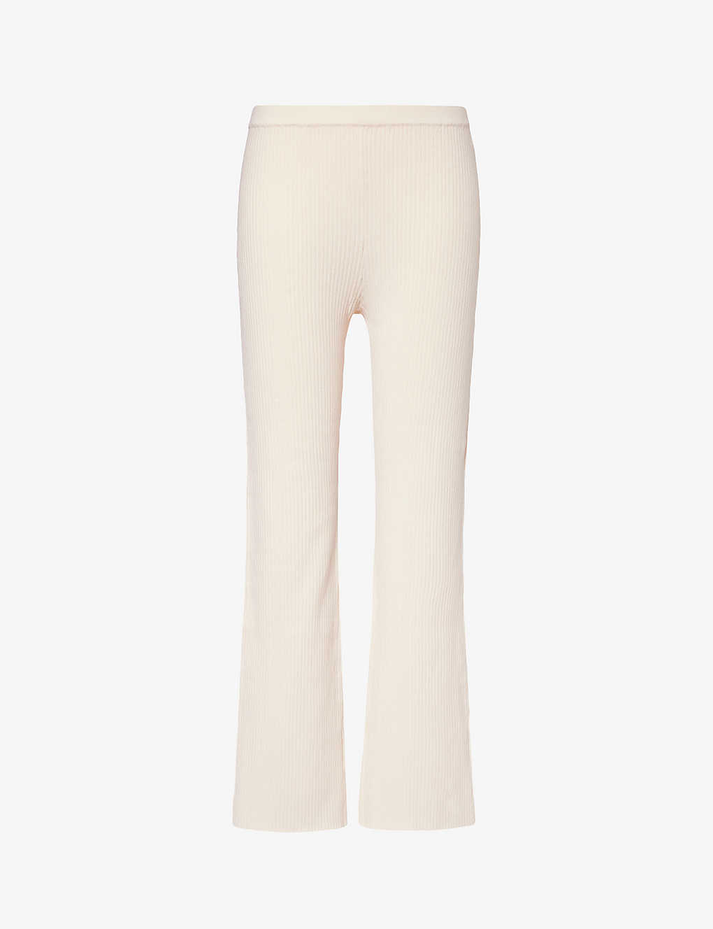 Skin Womens Oatmeal Pansy Straight-leg Cotton-blend Trousers In Cream