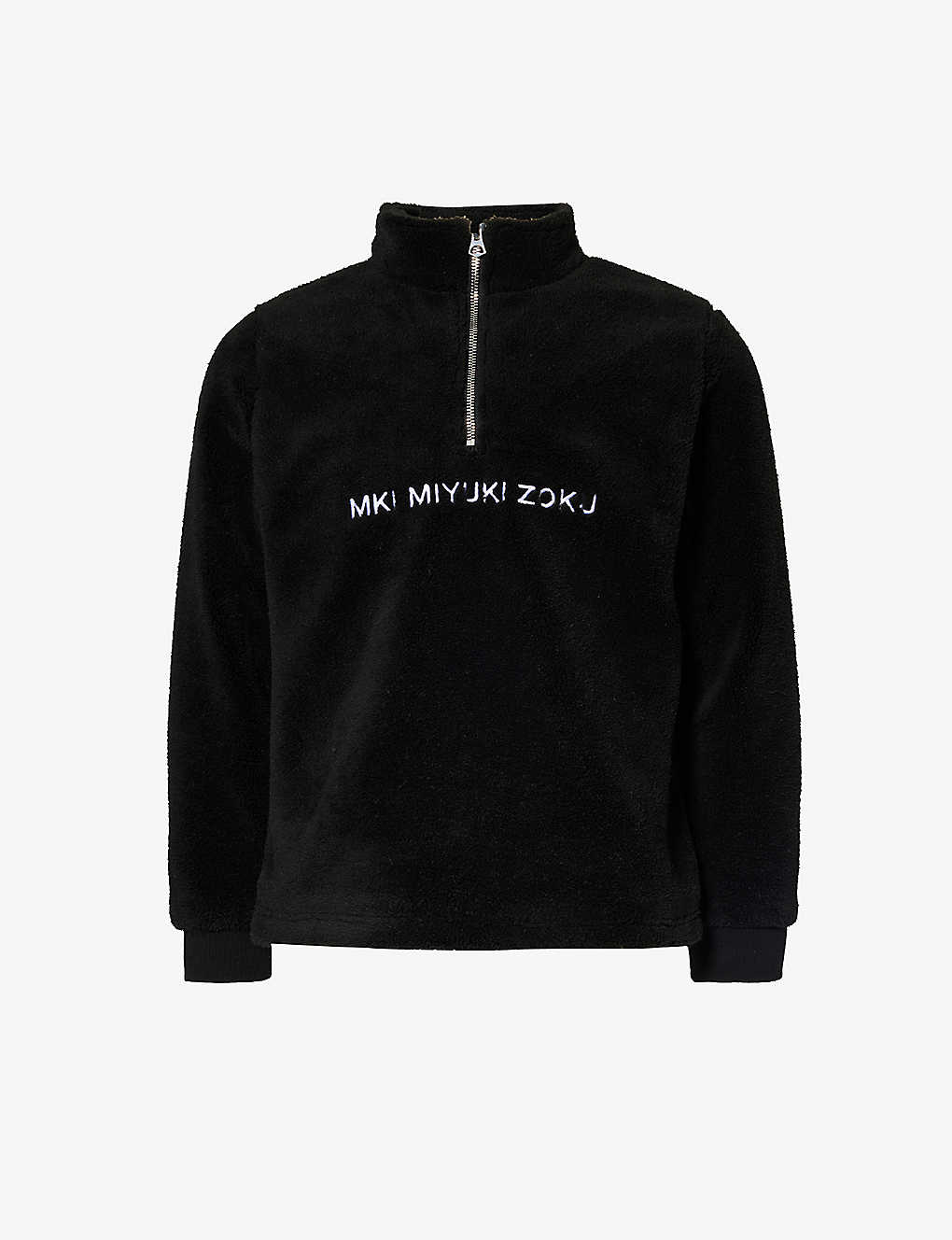 Mki Miyuki Zoku Mki Miyuki-zoku Mens Black V2 Brand-embroidered Fleece Sweatshirt