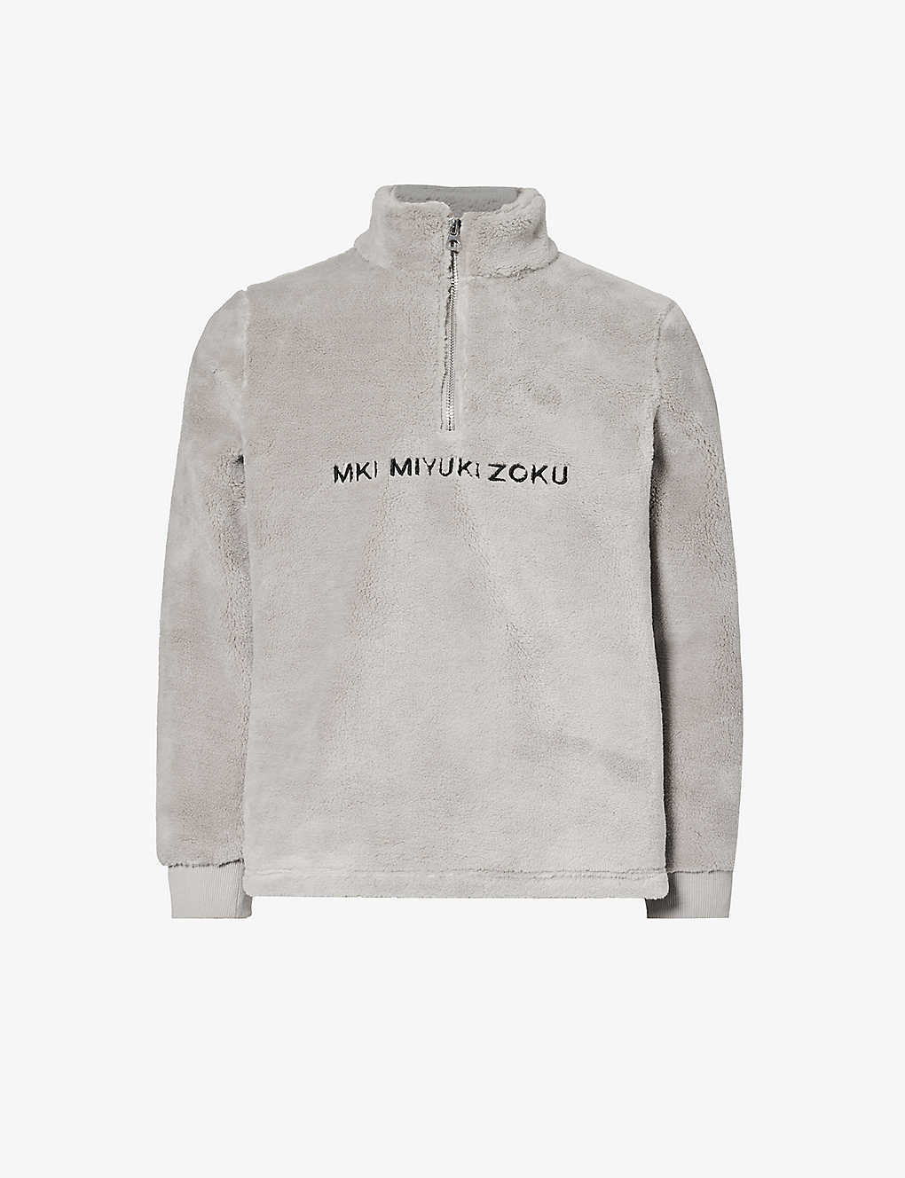 Mki Miyuki Zoku Mki Miyuki-zoku Mens Grey V2 Brand-embroidered Fleece Sweatshirt