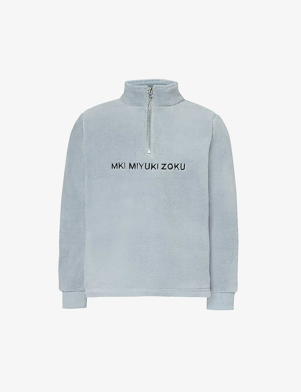 Mki Miyuki Zoku Mki Miyuki-zoku Mens Ice Blue V2 Brand-embroidered Fleece Sweatshirt