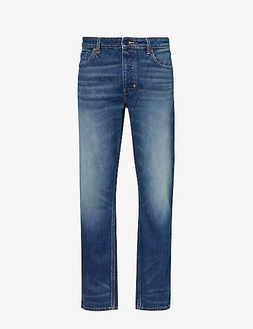 NEUW: Ray tapered-leg mid-rise stretch-denim jeans
