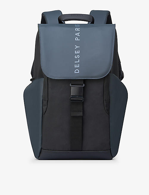 DELSEY: Securflap logo-print woven backpack