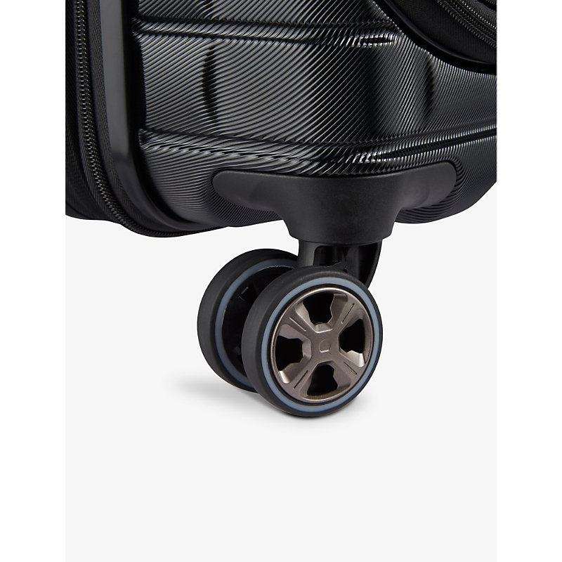 Shop Delsey Black Shadow 5.0 4-wheel Expandable Polypropylene Hard Cabin Suitcase
