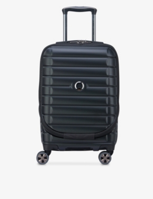 Delsey Shadow 5.0 4-wheel Expandable Polypropylene Hard Cabin Suitcase 55cm In Black