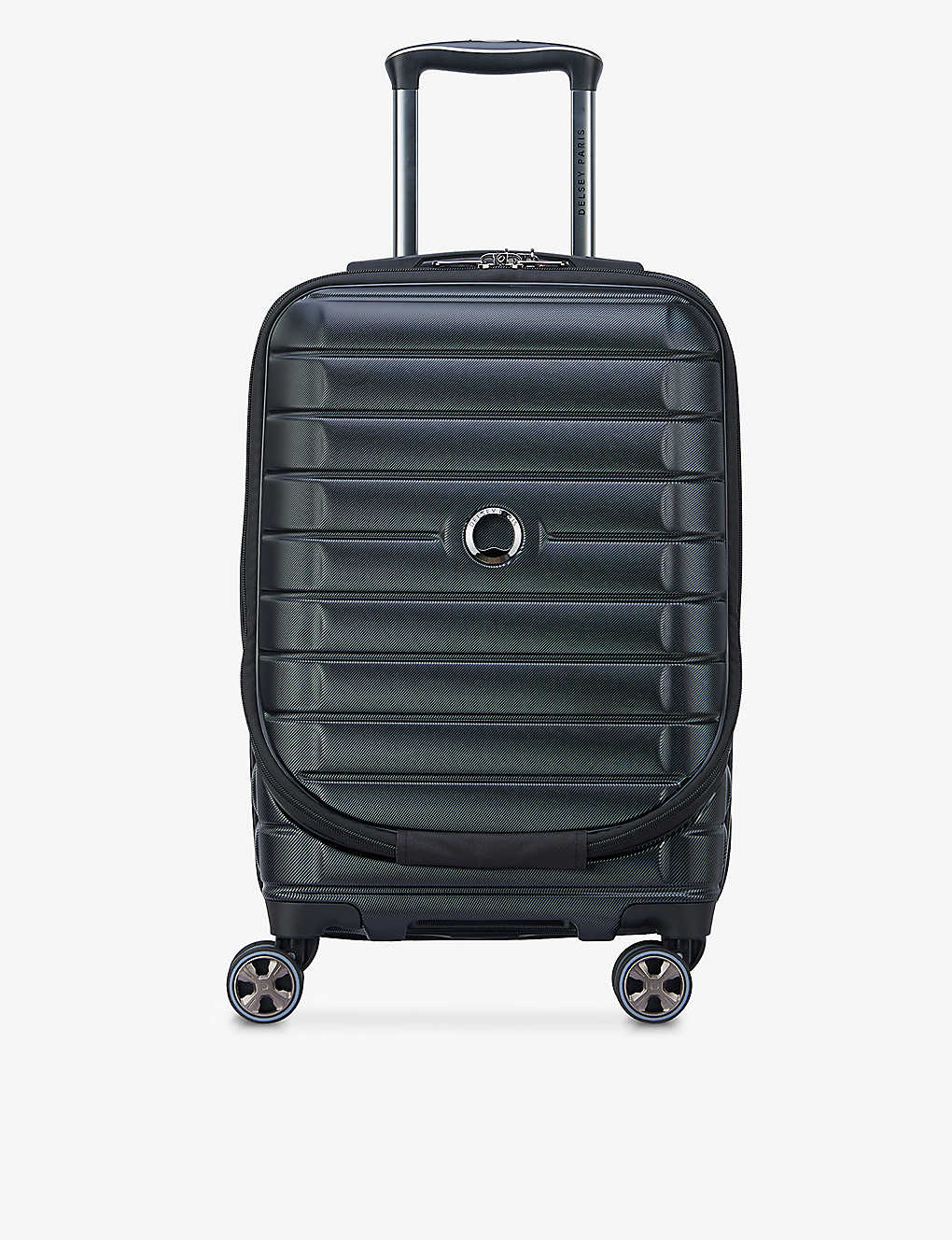 Delsey Shadow 5.0 4-wheel Expandable Polypropylene Hard Cabin Suitcase 55cm In Black