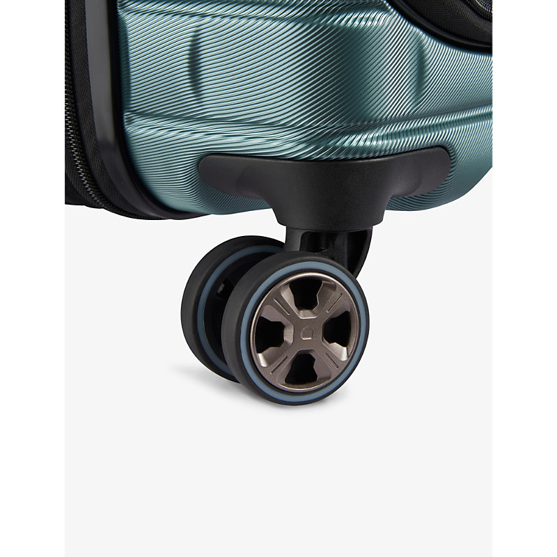 Shop Delsey Green Shadow 5.0 4-wheel Expandable Polypropylene Hard Cabin Suitcase 55cm