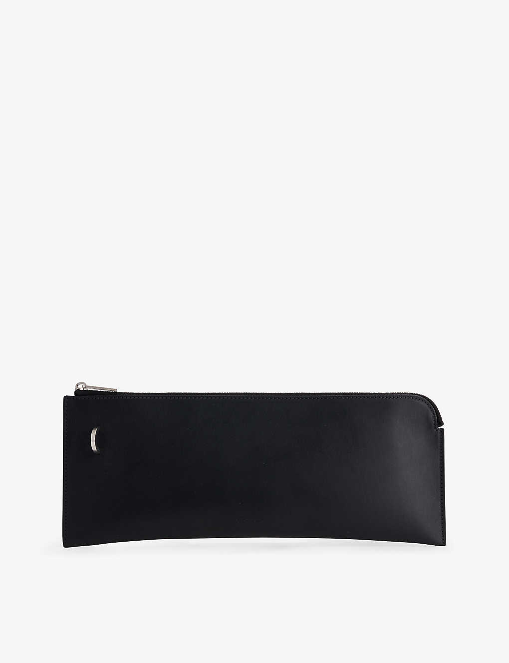 Shop Rick Owens Brand-debossed Leather Wallet In Black