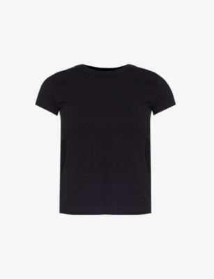 Rick Owens Short Sleeve Crew Neck Plain T-shirt In Black