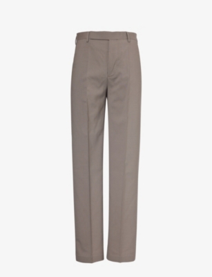 RICK OWENS: Wide-leg mid-rise wool trousers