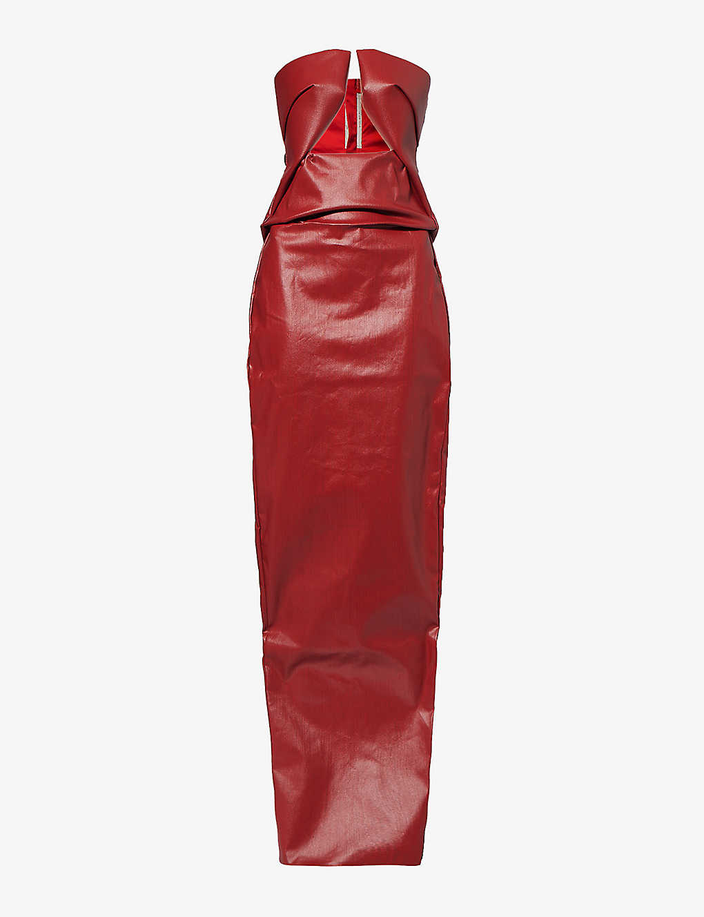 Shop Rick Owens Women's Cardinal Red Prong Cut-out Cotton-blend Maxi Dress