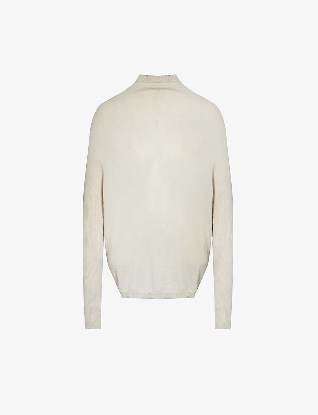 Rick Owens Womens Pearl Boat-neck Relaxed-fit Wool Knitted Top