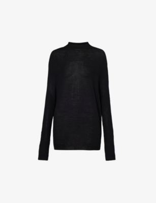 RICK OWENS: Relaxed-fit semi-sheer wool-knit jumper