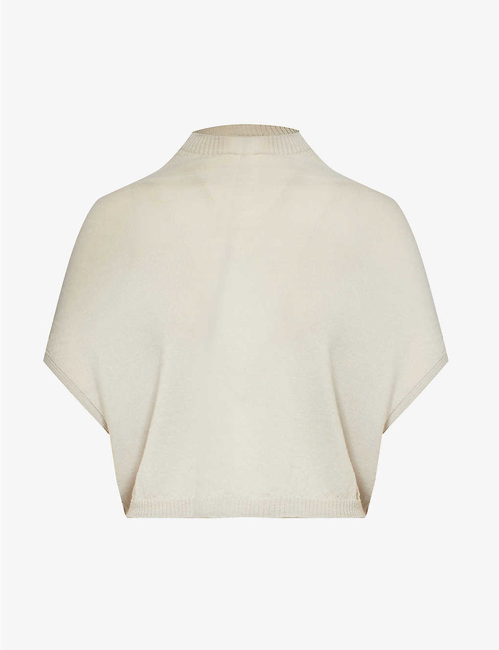 Rick Owens Womens Pearl Dropped-shoulder Relaxed-fit Wool Knitted Top In Cream