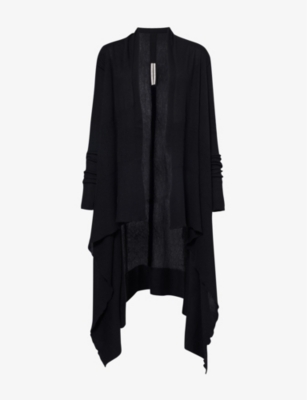 Rick Owens Long Cashmere Cardigan In Black