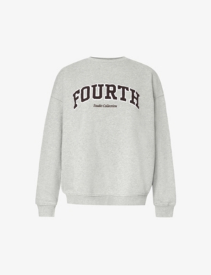 4TH & RECKLESS: Dianna logo-embroidered round-neck cotton-jersey sweatshirt