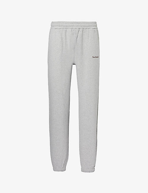 4TH & RECKLESS: Dianna logo-embroidered drawstring-waist cotton-jersey jogging bottoms
