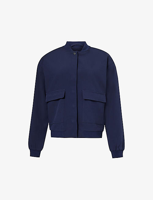 4TH & RECKLESS: Teya boxy-fit stretch-woven bomber jacket