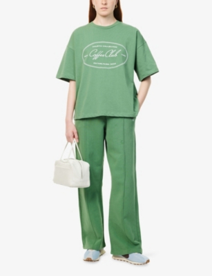4TH & RECKLESS: Fergie logo-embroidered cotton-jersey jogging bottoms