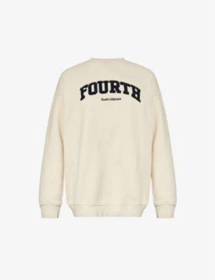 4TH & RECKLESS: Ferne brand-appliqué cotton-jersey sweatshirt