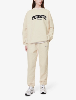 4TH & RECKLESS: Ferne brand-embroidered cotton-jersey jogging bottoms