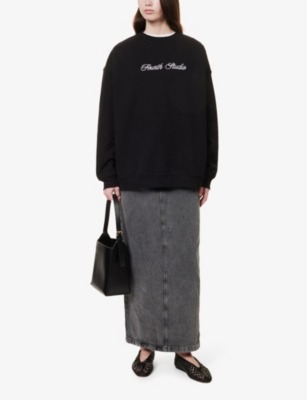 4TH & RECKLESS: Gigi brand-embroidered cotton-jersey sweatshirt
