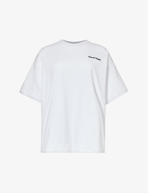 4TH & RECKLESS: Echo brand-embroidered cotton-jersey T-shirt