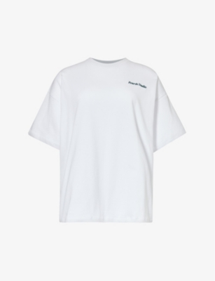 4th & Reckless Echo Brand-embroidered Cotton-jersey T-shirt In White