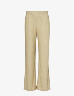 4TH & RECKLESS: Charlo crinkled-texture straight-leg mid-rise woven trousers