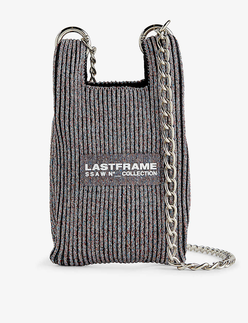 Lastframe Silver Multi Kyoto Micro Knitted Shoulder Bag