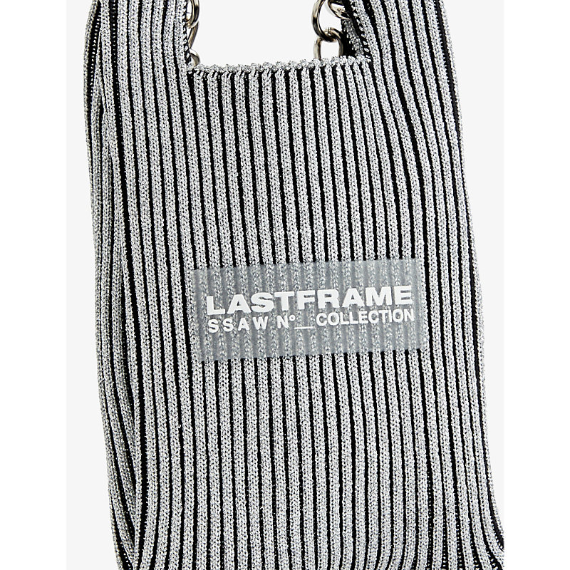 Shop Lastframe Silver Multi Kyoto Micro Knitted Shoulder Bag