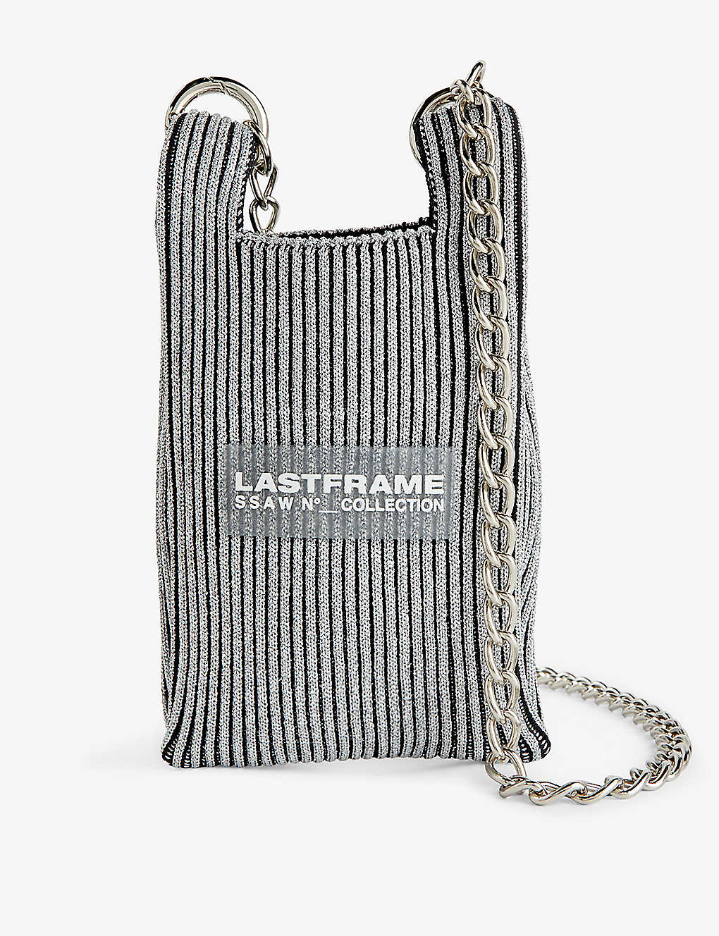Lastframe Silver Kyoto Micro Knitted Shoulder Bag