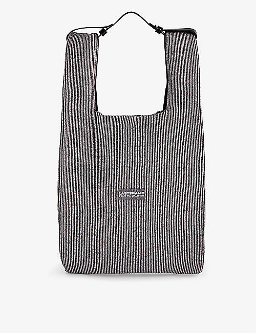 LASTFRAME: Kyoto metallic knitted shoulder bag