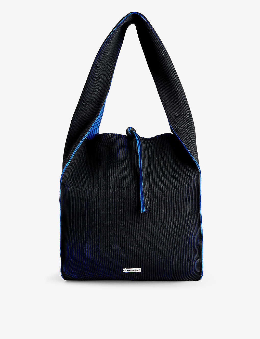 Lastframe Black X Blue Kasane Tasuki Knitted Shoulder Bag