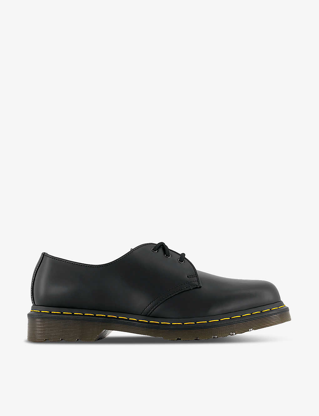 Shop Dr. Martens' 3-eyelet Chunky-sole Leather Shoes In Black