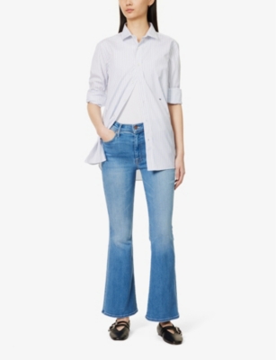 MOTHER: Lil Weekender flared-leg stretch-denim jeans
