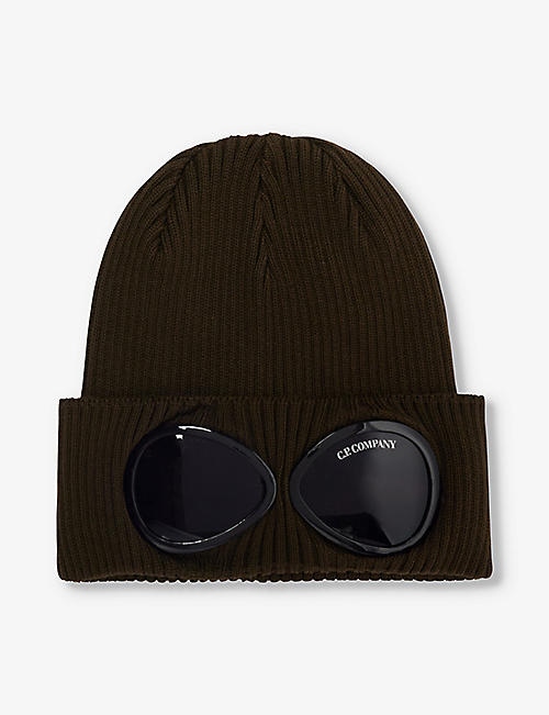 CP COMPANY: Goggle double-lens cotton beanie hat